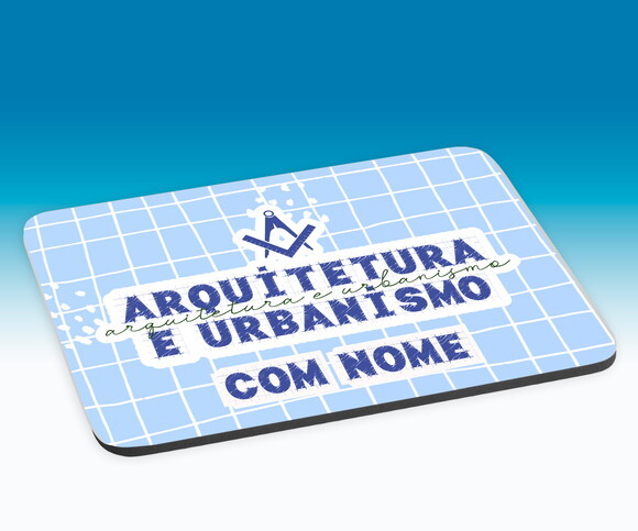 Caneca e Almofada Arquitetura e Urbanismo com Nome