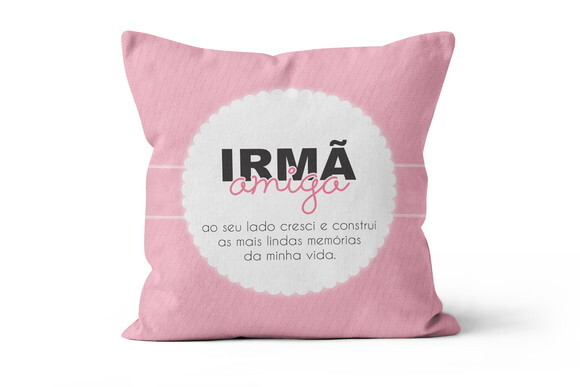 Caneca e Almofada Personalizada irmã Amiga