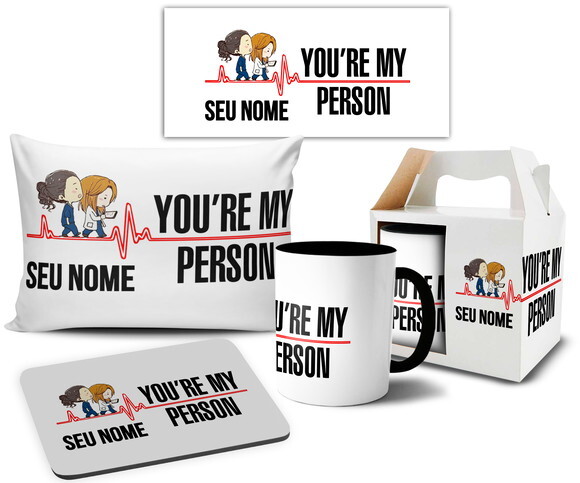 Caneca E Almofada Personalizada Série Greys Anatomy Com Nome