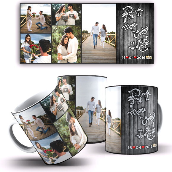 Caneca E Almofada Presente De Namoro Com Fotos + Caixinha
