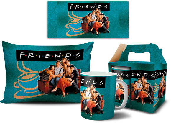 Caneca E Almofada Série Friends Café + Caixinha