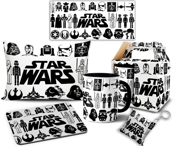 Caneca E Almofada Star Wars Filme + Kit Personalizado Mod 02