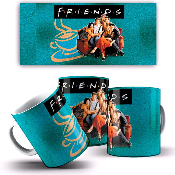 Caneca E Almofada Série Friends Café + Caixinha
