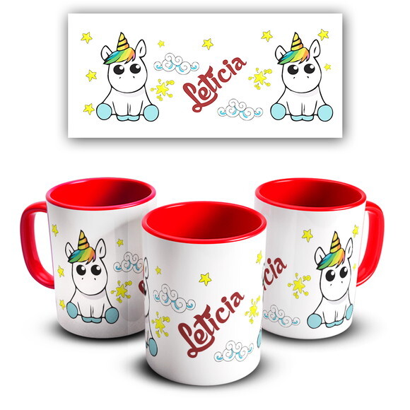 Caneca E Almofada Unicórnio Personalizado Com nome + Kit
