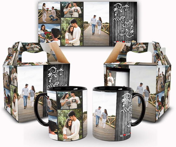 Caneca e Azulejo Personalizada Presente de Namorados, Noivos