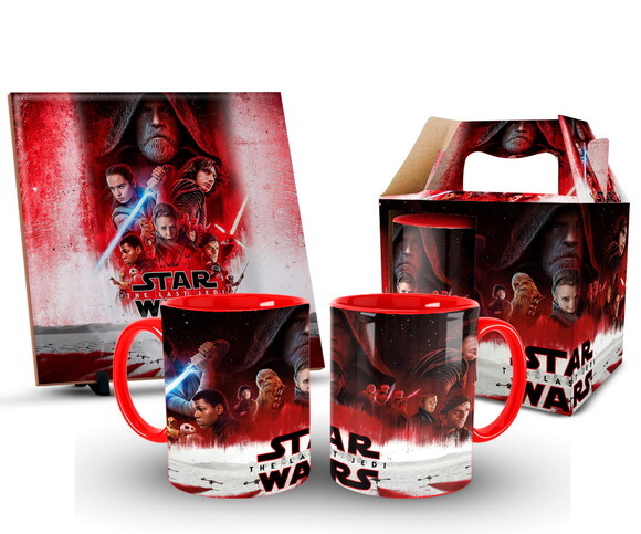Caneca e Azulejo Personalizado Star Wars Último Jedi + Cx!!!