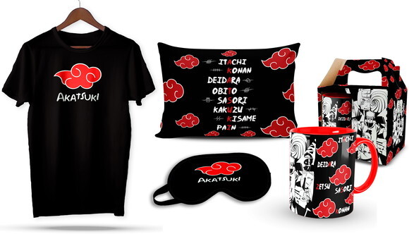 Caneca e Camiseta + Kit Akatsuki Naruto - Mod 004
