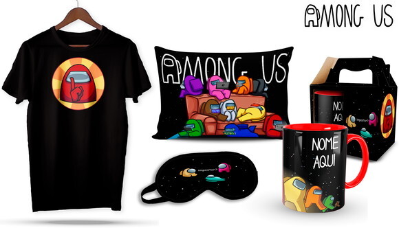 Caneca e Camiseta + Kit Among Us - Mod 004