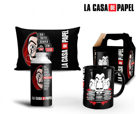 Caneca e Squeeze + Kit Série La Casa de Papel - Mod 004