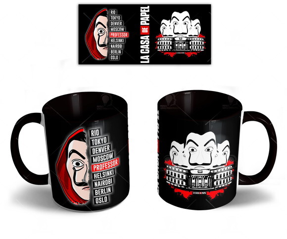 Caneca e Chinelo + Kit Série La Casa de Papel - Mod 001