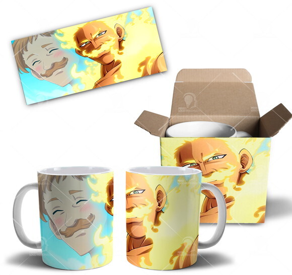 Caneca Escanor Nanatsu No Taizai pecado do orgulho + Caixa