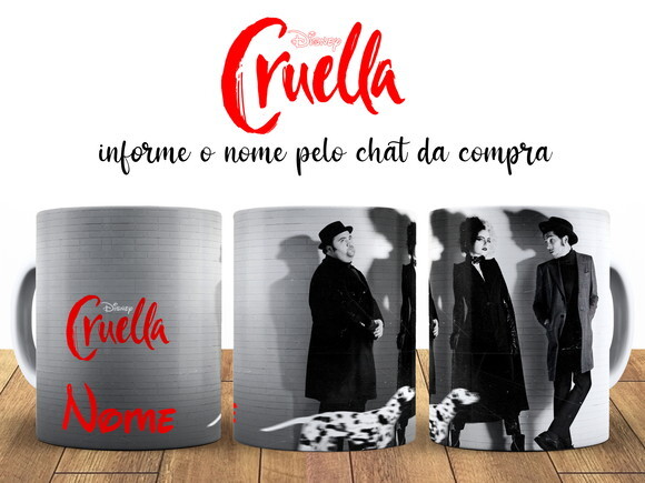 Caneca Filme Cruella com Nome - Mod 003