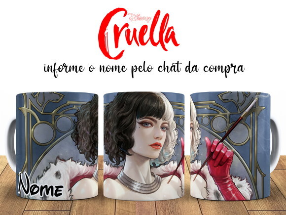 Caneca Filme Cruella com Nome - Mod 004