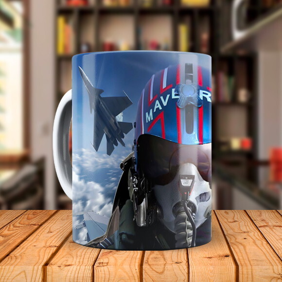 Caneca Filme Top Gun Maverick Tom Cruise com Nome