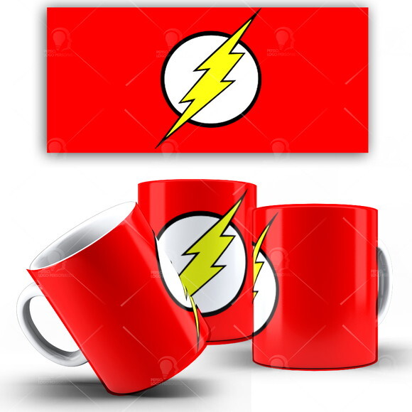 Caneca Flash Dc comics personalizada liga da justiça + caixa