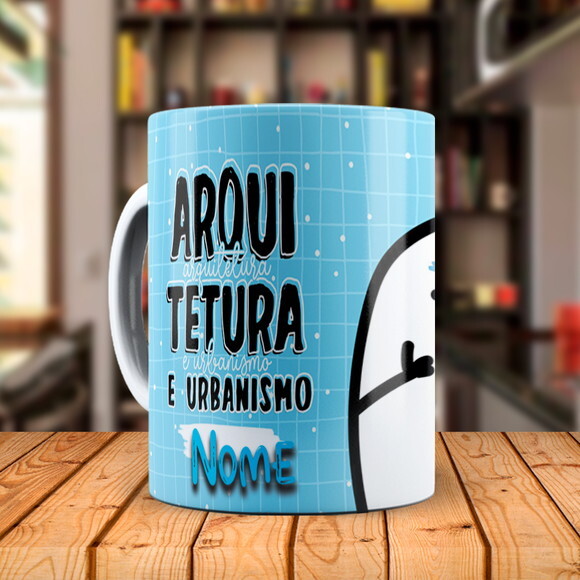 Caneca Flork Profissão Arquitetura e Urbanismo com Nome