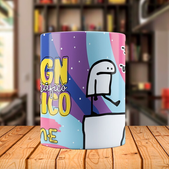 Caneca Flork Profissão Designer Gráfico com Nome