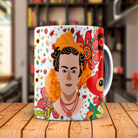 Caneca Frida Kahlo com Nome Personalizada