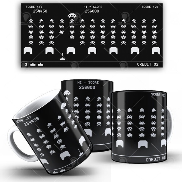 Caneca Game Nerds árcade + Caixinha presente