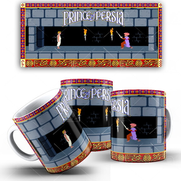 Caneca Game Príncipe da Pérsia arcade + Caixinha presente