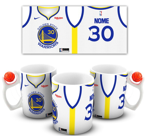 Caneca Golden State Warriors NBA Basquete com seu Nome