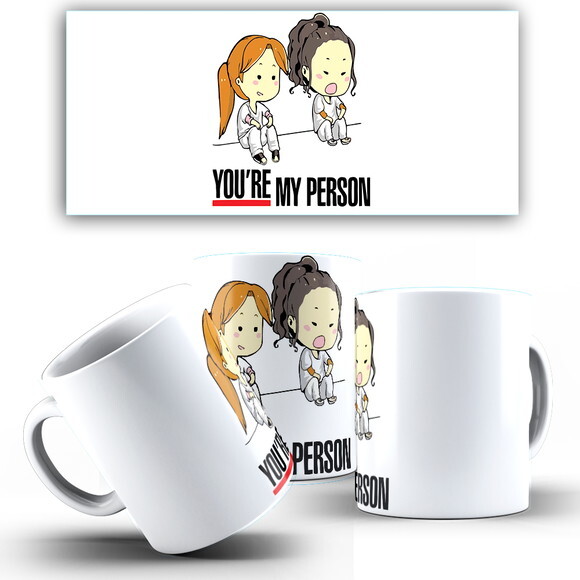 Caneca Greys Anatomy série + Caixinha Mod 001
