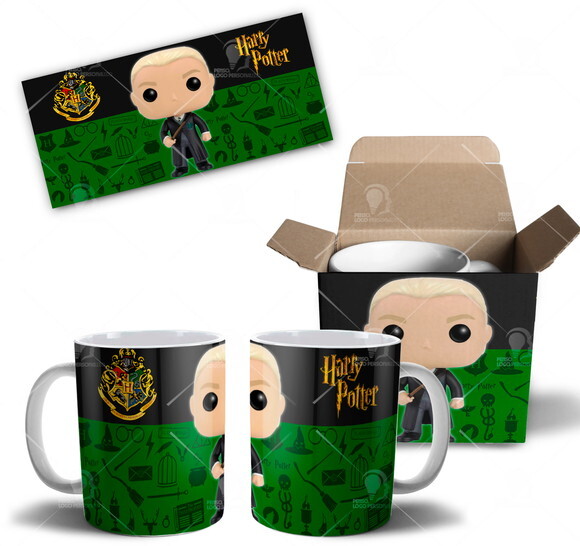 Caneca Harry Potter Draco Malfoy+ Caixinha Personalizada