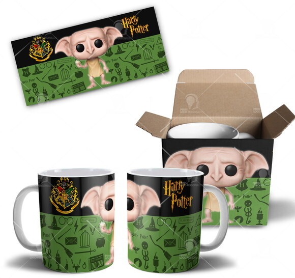 Caneca Harry Potter Dobby Snapping + Caixinha Personalizada