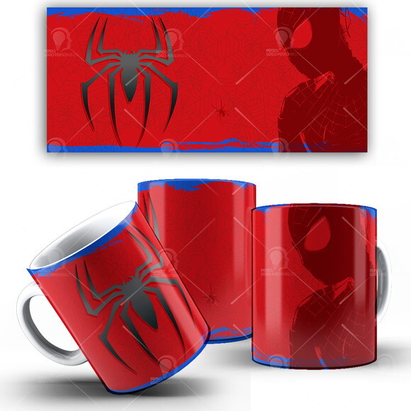 Caneca Homem Aranha Marvel + Caixinha Presente