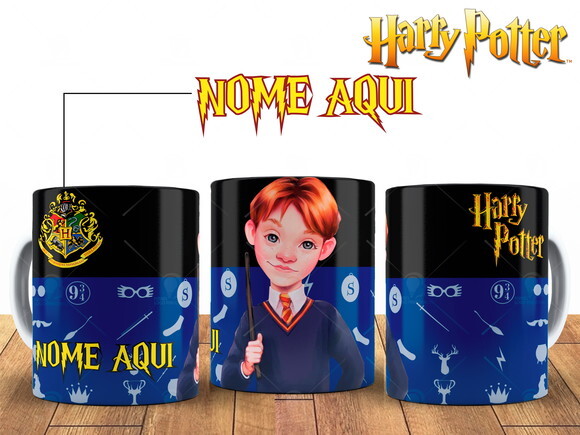Caneca Harry Potter Ronald Weasley Personalize com seu Nome