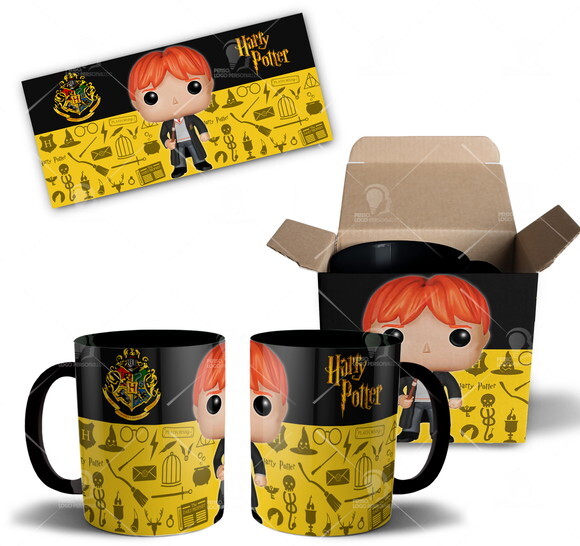Caneca Harry Potter Ronald weasley + Caixinha Personalizada