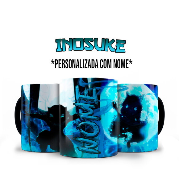 Caneca Inosuke Demon Slayer Personalizado com Nome