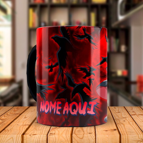 Caneca Itachi Uchiha com Nome Personalizado