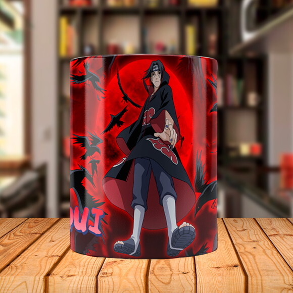 Caneca Itachi Uchiha com Nome Personalizado