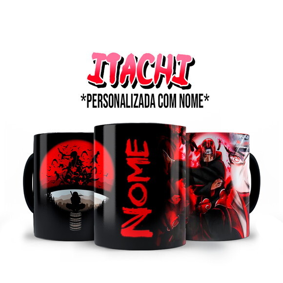 Caneca Itachi Uchiha Personalizado com Nome