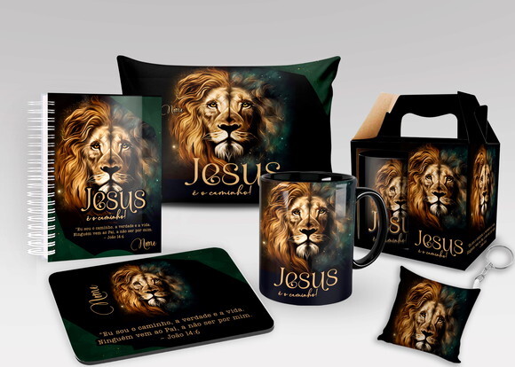 Caneca Jesus Cristo + Kit Agenda Gospel Personalizado