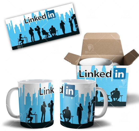 Caneca Linkedin personalizada com Foto + Caixinha