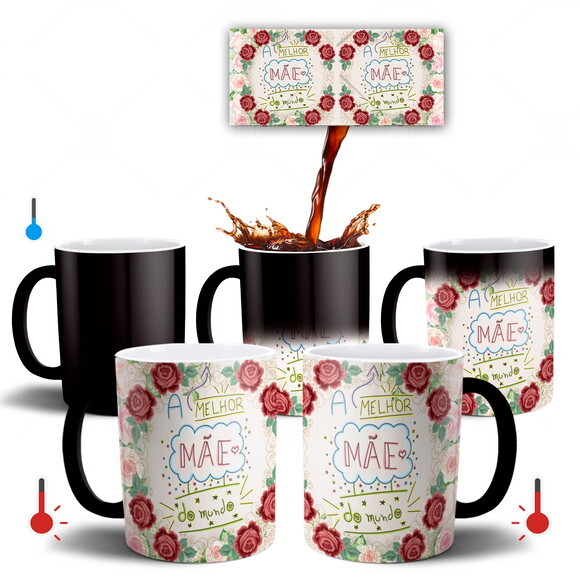 Caneca Mágica + Almofada A Melhor Mãe do Mundo