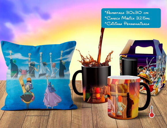 Caneca Mágica + Almofada One Piece Alabasta