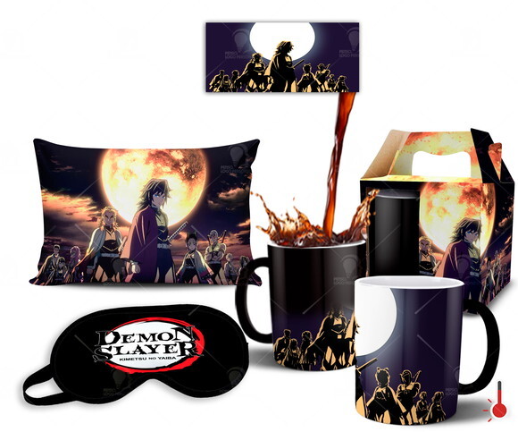 Caneca Mágica + Kit Demon Slayer Kimetsu No Yaiba Hashira