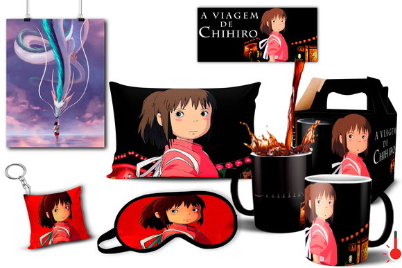 Caneca Mágica + Kit Desenho A Viagem de chihiro - Mod 001