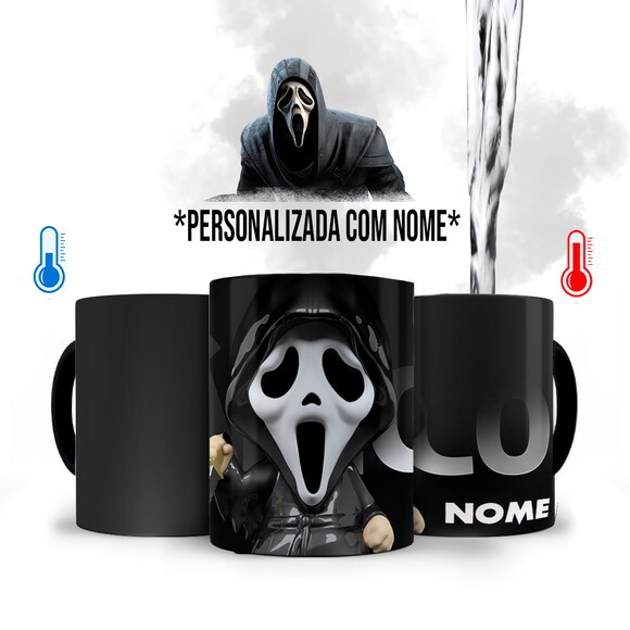Caneca Mágica + Kit Filme Pânico Ghostface Scream