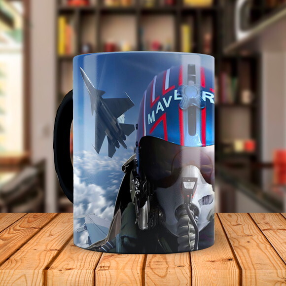 Caneca Mágica + Kit Filme Top Gun Maverick Tom Cruise
