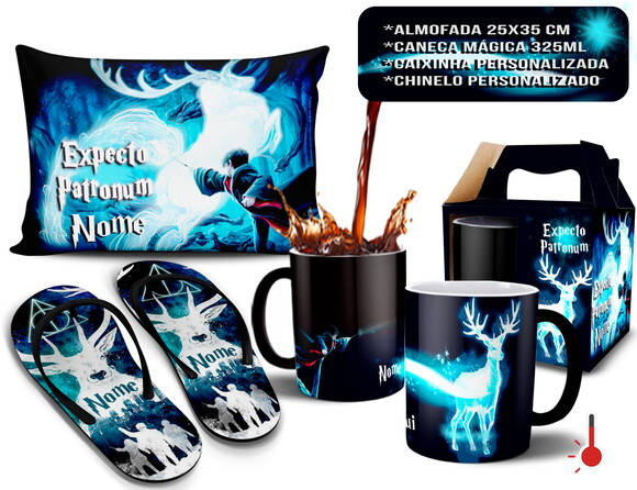 Caneca Mágica + Kit Harry Potter Expecto Patronum