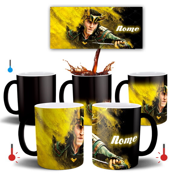Caneca Mágica + Kit Loki com nome Personalizado - Mod 002
