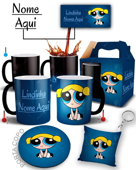 Caneca Mágica + kit Meninas Super Poderosas Lindinha