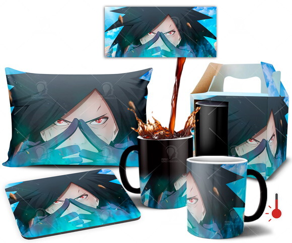 Caneca Mágica + Kit Naruto Shippuden Uchiha Madara