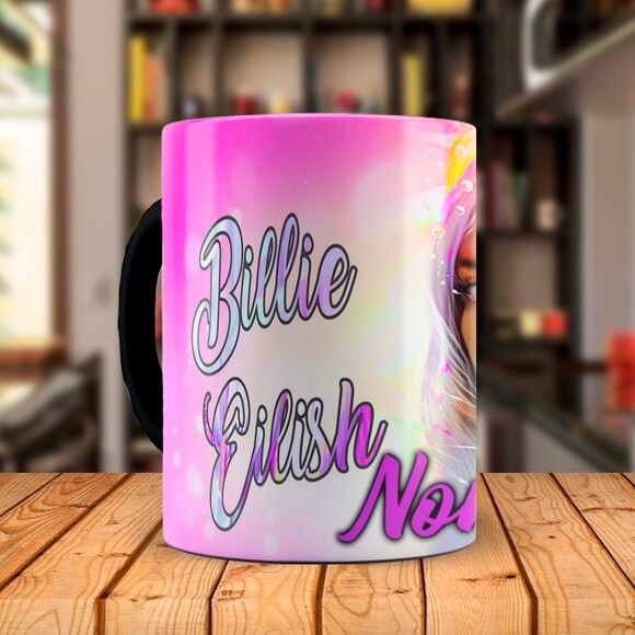 Caneca Mágica + Kit Personalizado Billie Eilish com Nome