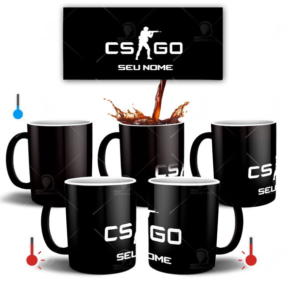 Caneca Mágica + Kit personalizado CSGO Counter Strike