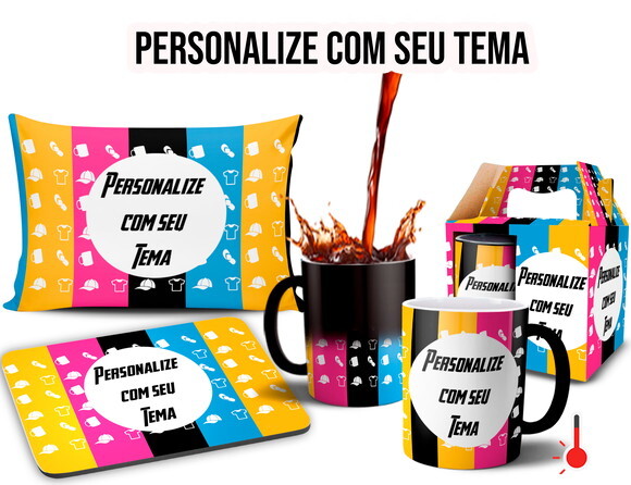 Caneca Mágica + Kit Personalizado do Seu Jeito